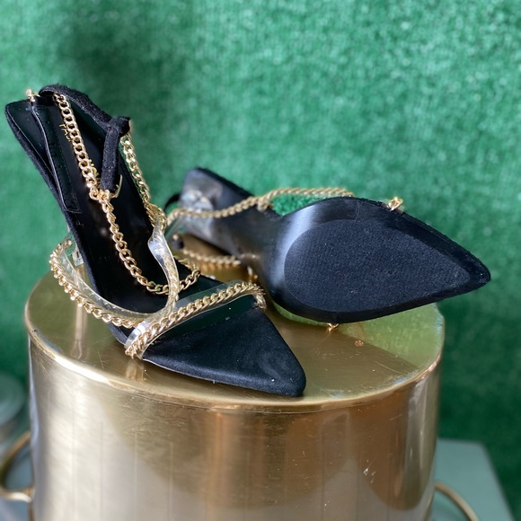 ✨Fashion nova gold chain heels✨ - Picture 3 of 4